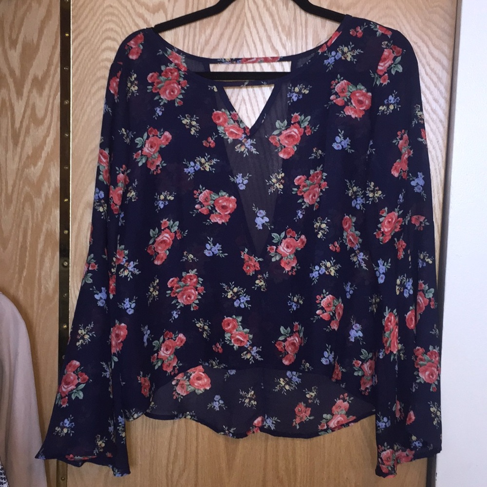 Cute Sheer Floral Top